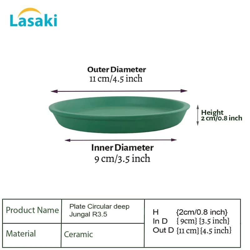 Plate circular 3.5 inch ginger R3.5