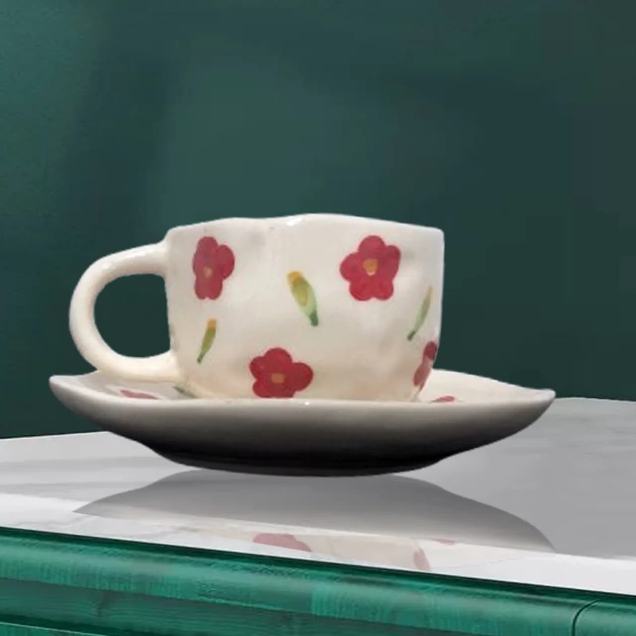 Breeze yellow leaf with saucer