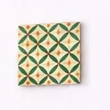 Leafloop green tile 4x4 inch