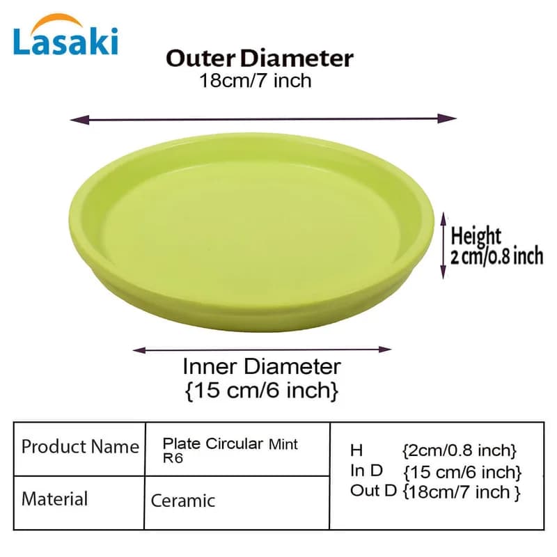 Plate circular 6 inch mint R6